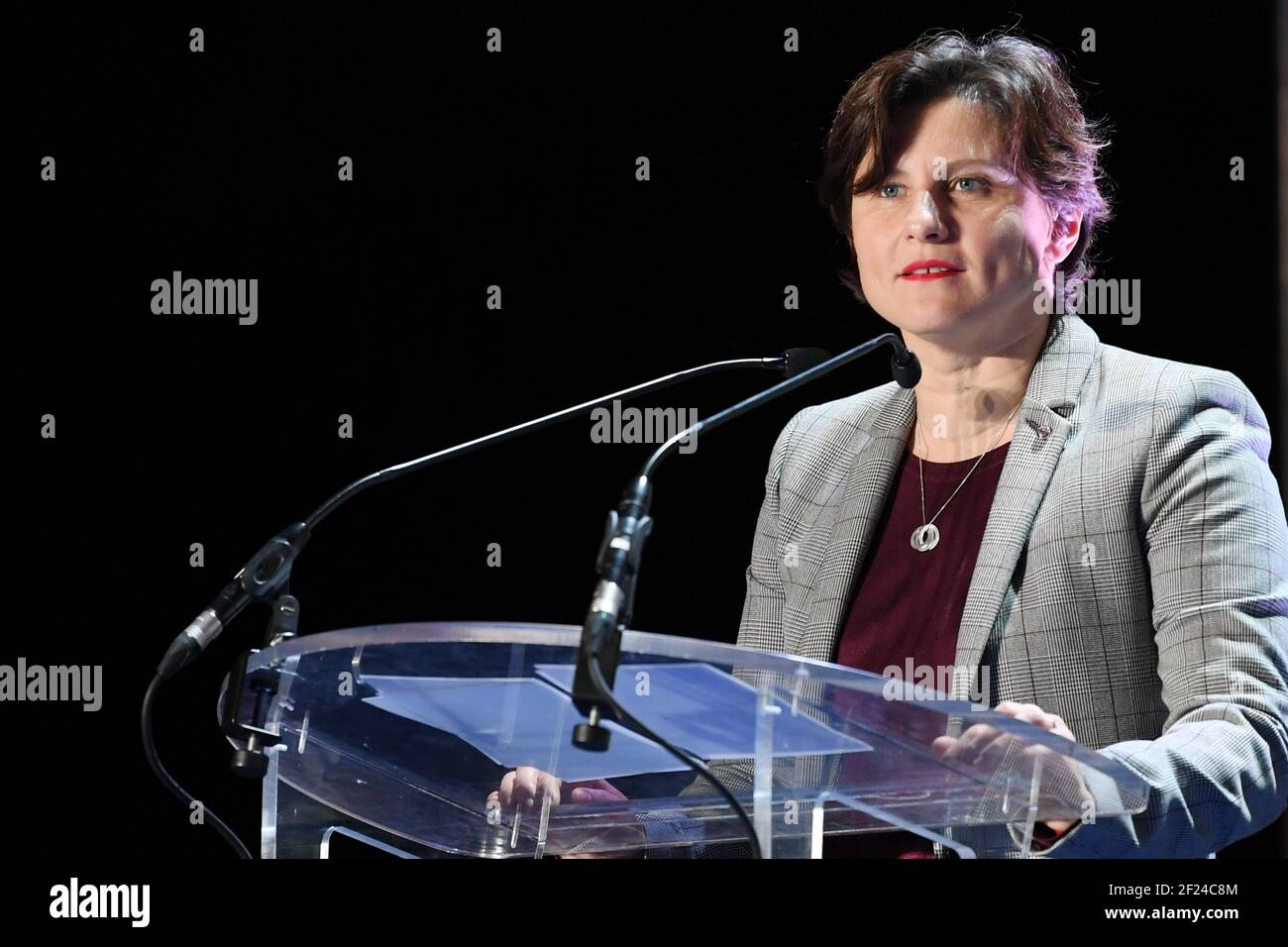 Il ministro francese dello sport Roxana Maracineanu durante la notte dei campioni, il 5 febbraio 2019, a l'Insep, Parigi, Francia - Foto Philippe Millereau / KMSP / DPPI Foto Stock