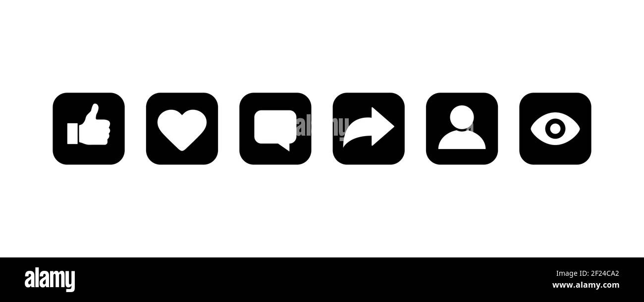 Impostazione delle notifiche di social network. EPS vettoriale 10 Illustrazione Vettoriale