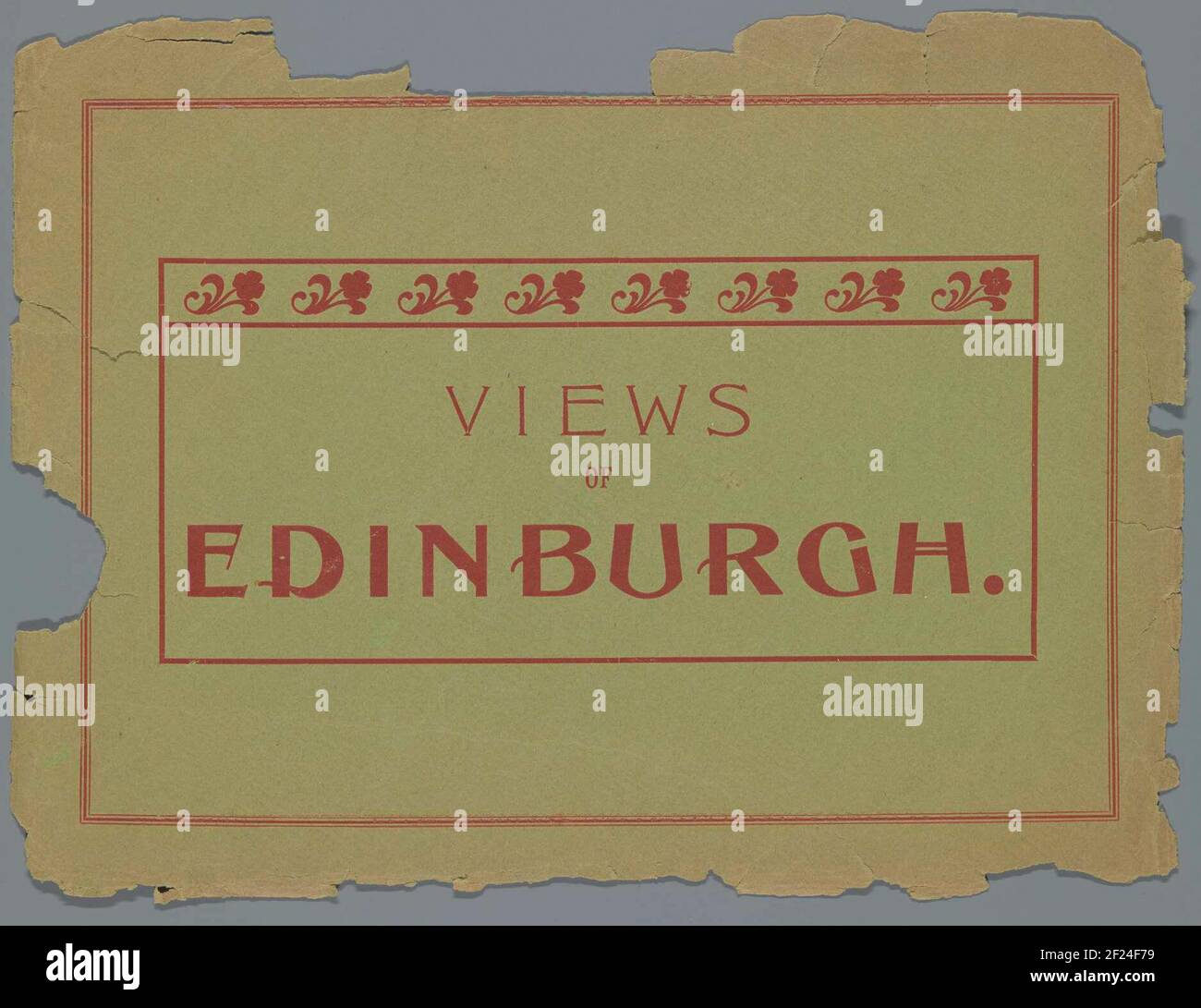 Cartella per foto con paesaggi urbani da Edinburgh.Folder per venti stampe di luce o paesaggi urbani da Edimburgo e riproduzioni o dipinti. Foto Stock