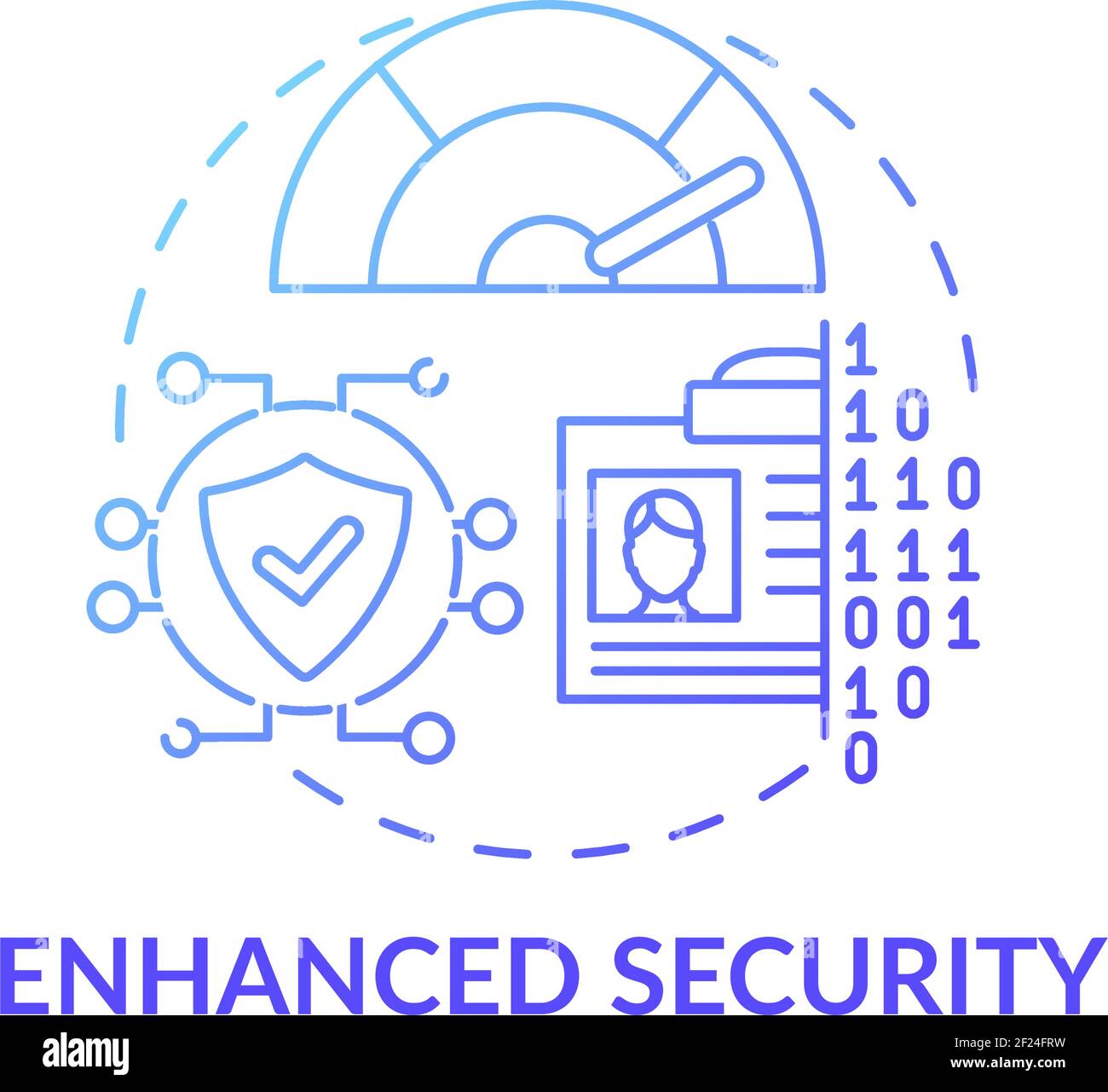 Icona del concetto di protezione avanzata Illustrazione Vettoriale