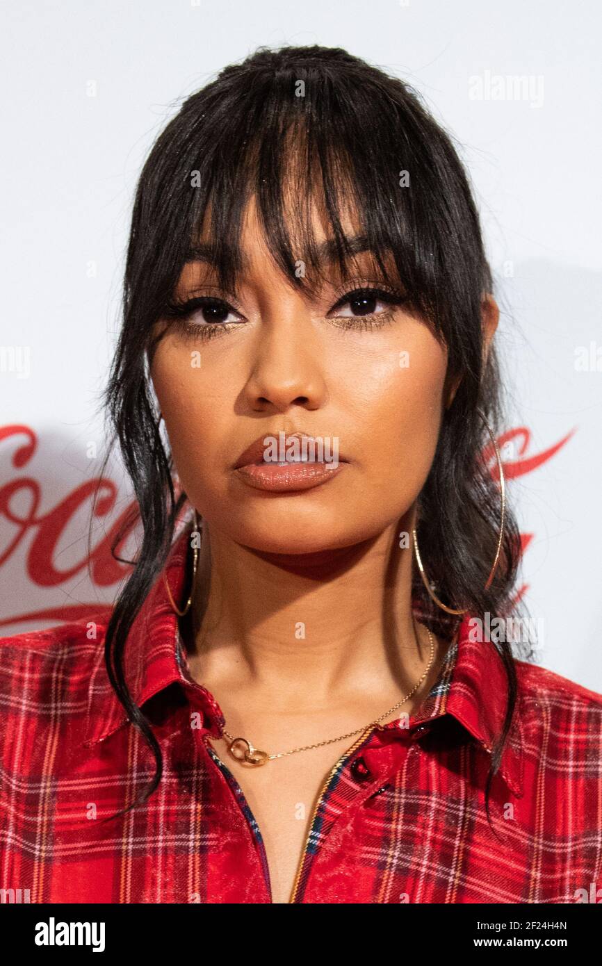 Londra, Regno Unito. 9 dicembre 2018. Leigh-Anne Pinnock of Little Mix durante il secondo giorno della Jingle Bell Ball 2018 della capitale con Coca-Cola all'O2 Arena, Londra Foto Stock