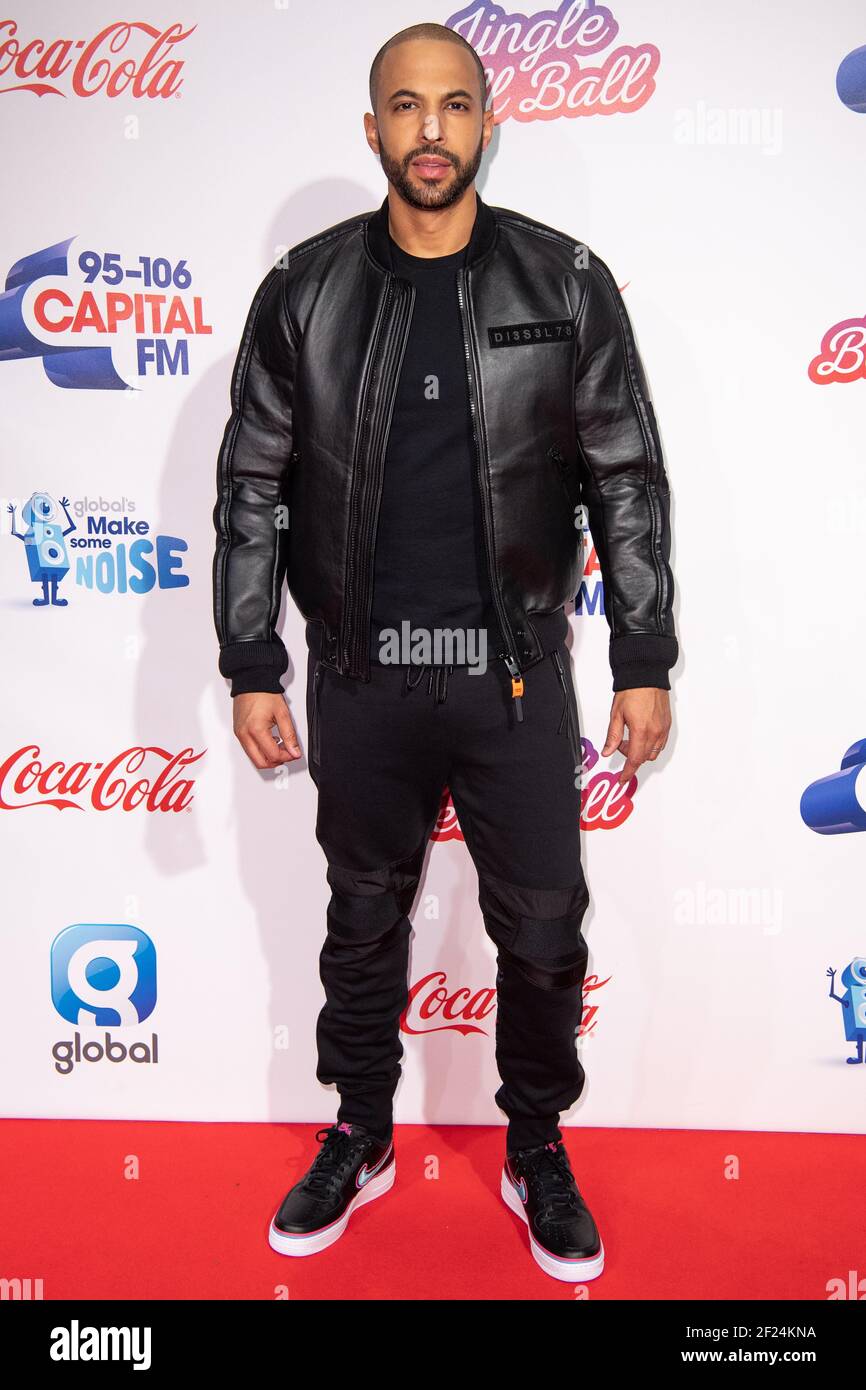 Londra, Regno Unito. 9 dicembre 2018. Marvin Humes durante il secondo giorno del Capital's Jingle Bell Ball 2018 con Coca-Cola alla O2 Arena, Londra Foto Stock