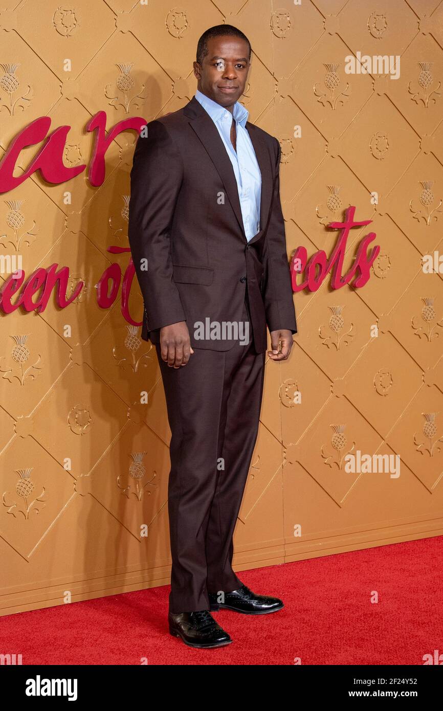 Londra, Regno Unito. 11 Dicembre 2018. Adrian Lester partecipa alla prima del film 'Cary Queen of Scots', Arrivi, Londra, Regno Unito. Foto Stock