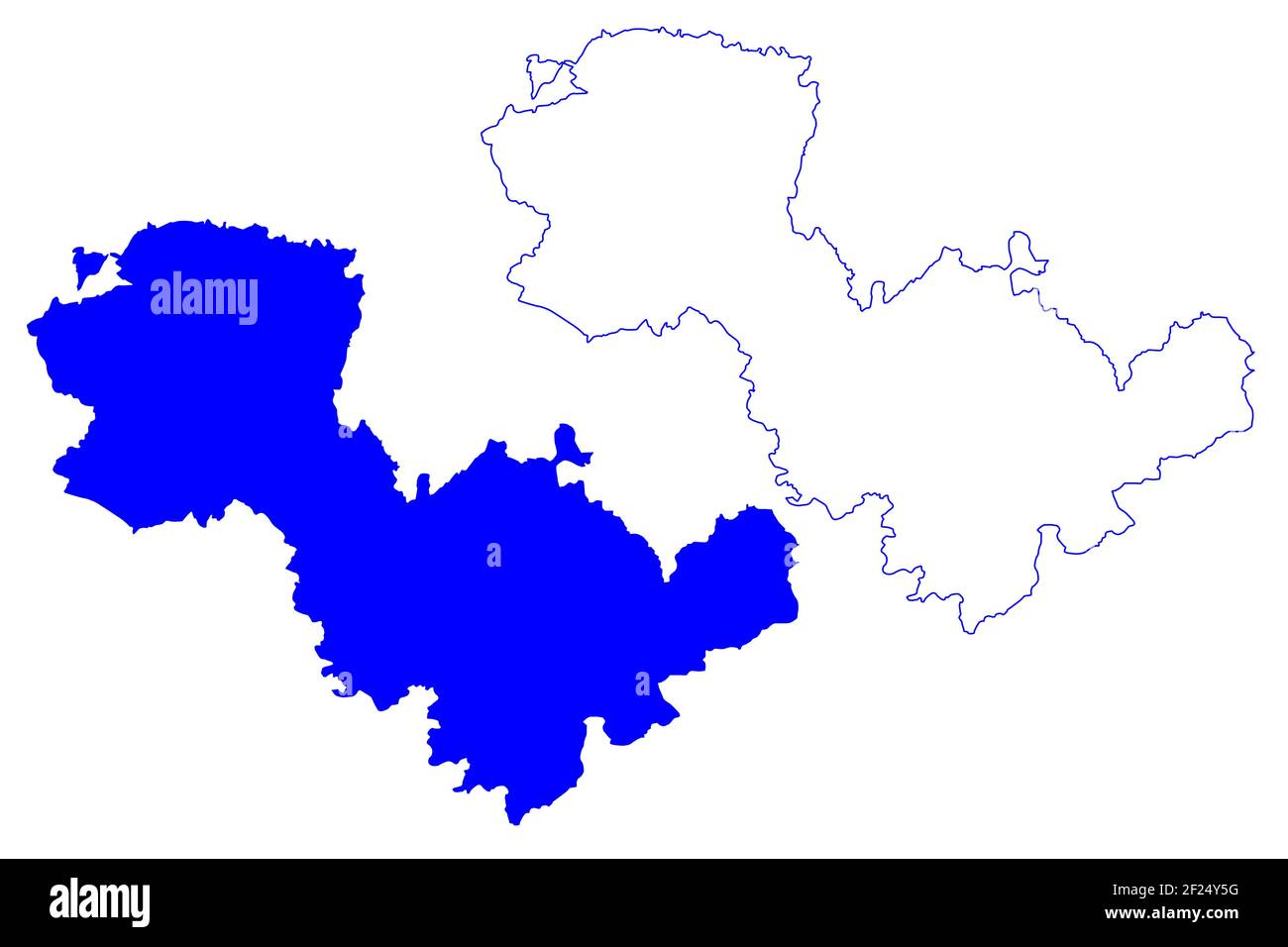 Provincia di Terni (Italia, Repubblica Italiana, Regione Umbria) mappa illustrazione vettoriale, schizzo della mappa Provincia di Terni Illustrazione Vettoriale