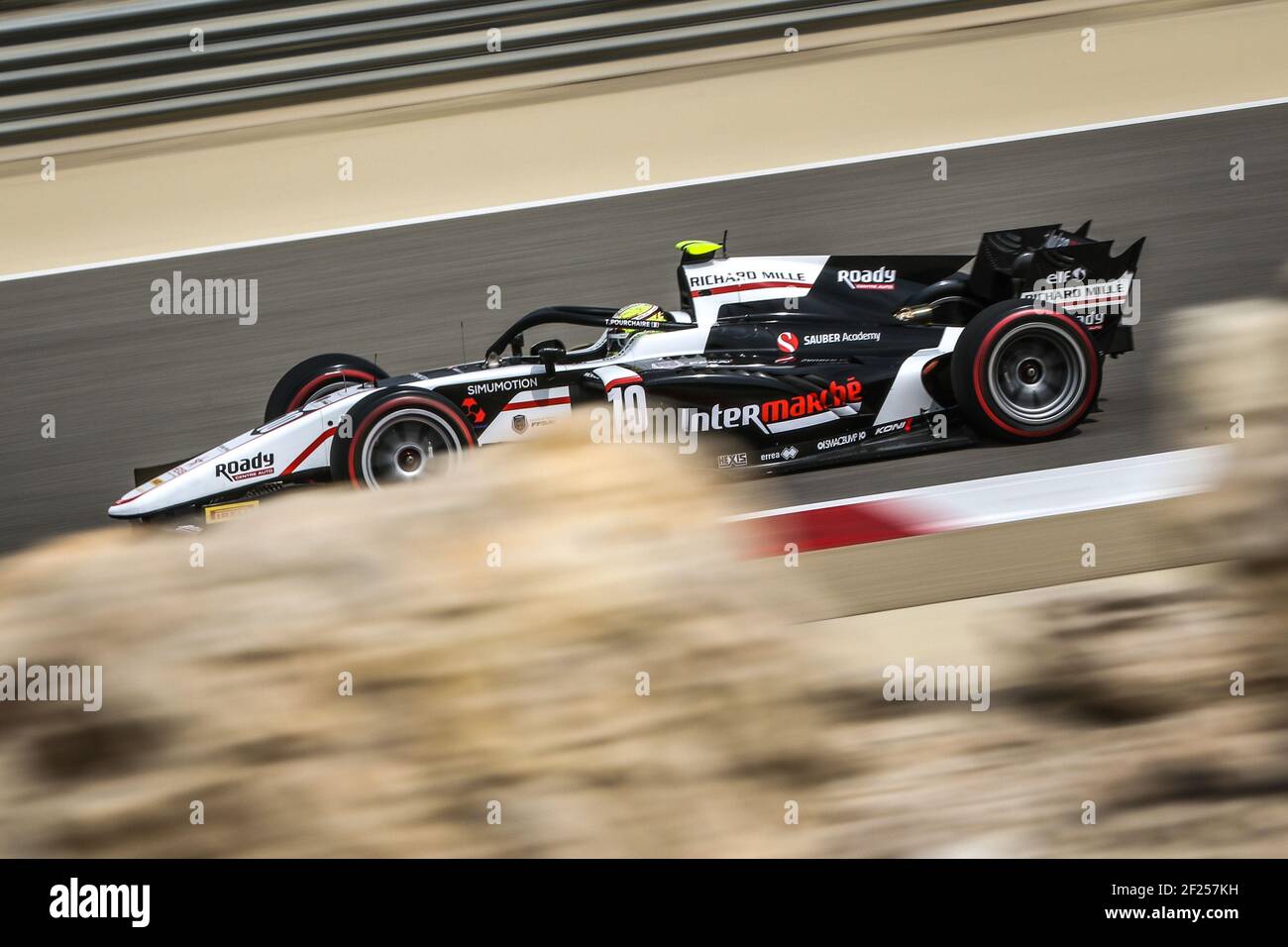 10 Pourchaire Theo (fra), ART Grand Prix, Dallara F2, azione durante il campionato FIA Formula 2 2021 test pre-stagione dall'8 al 10 marzo 2021 sul circuito Internazionale del Bahrain, a Sakhir, Bahrain - Foto Diederik van der Laan / Dutch Photo Agency / DPPI / LiveMedia Foto Stock