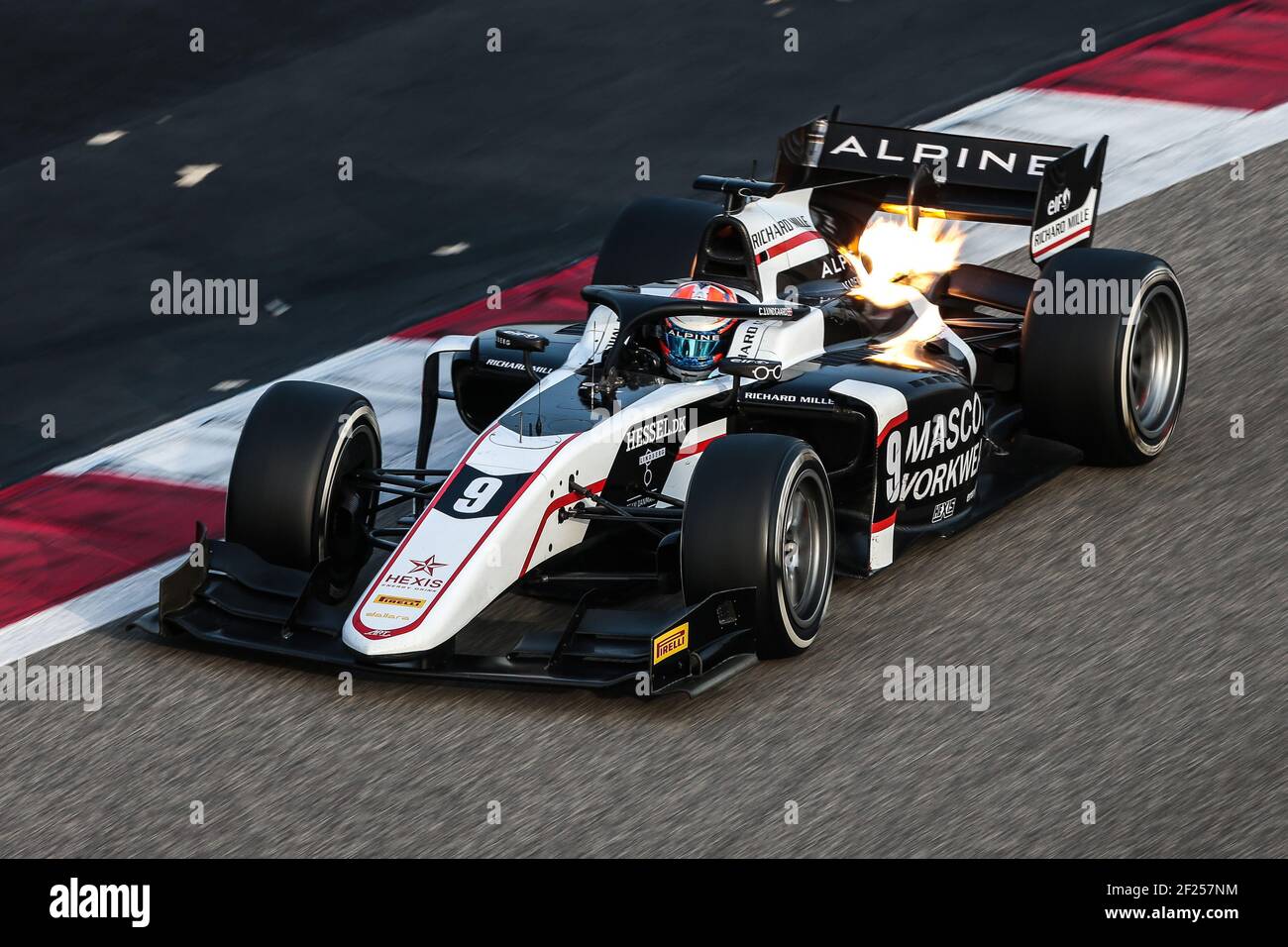 09 Lundgaard Christian (dnk), ART Grand Prix, Dallara F2, azione durante il Campionato FIA Formula 2 2021 test pre-stagione dall'8 al 10 marzo 2021 sul circuito Internazionale del Bahrain, a Sakhir, Bahrain - Photo Diederik van der Laan / Dutch Photo Agency / DPPI / LiveMedia Foto Stock