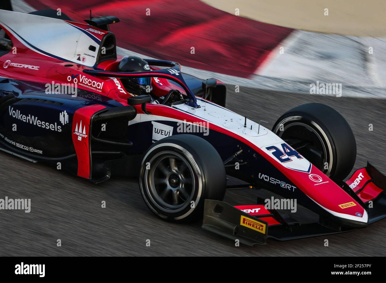 24 Viscaal Bent (nld), Trident, Dallara F2, in azione durante il Campionato FIA Formula 2 2021 test pre-stagione dall'8 al 10 marzo 2021 sul circuito Internazionale del Bahrain, a Sakhir, Bahrain - Foto Diederik van der Laan / Dutch Photo Agency / DPPI / LiveMedia Foto Stock