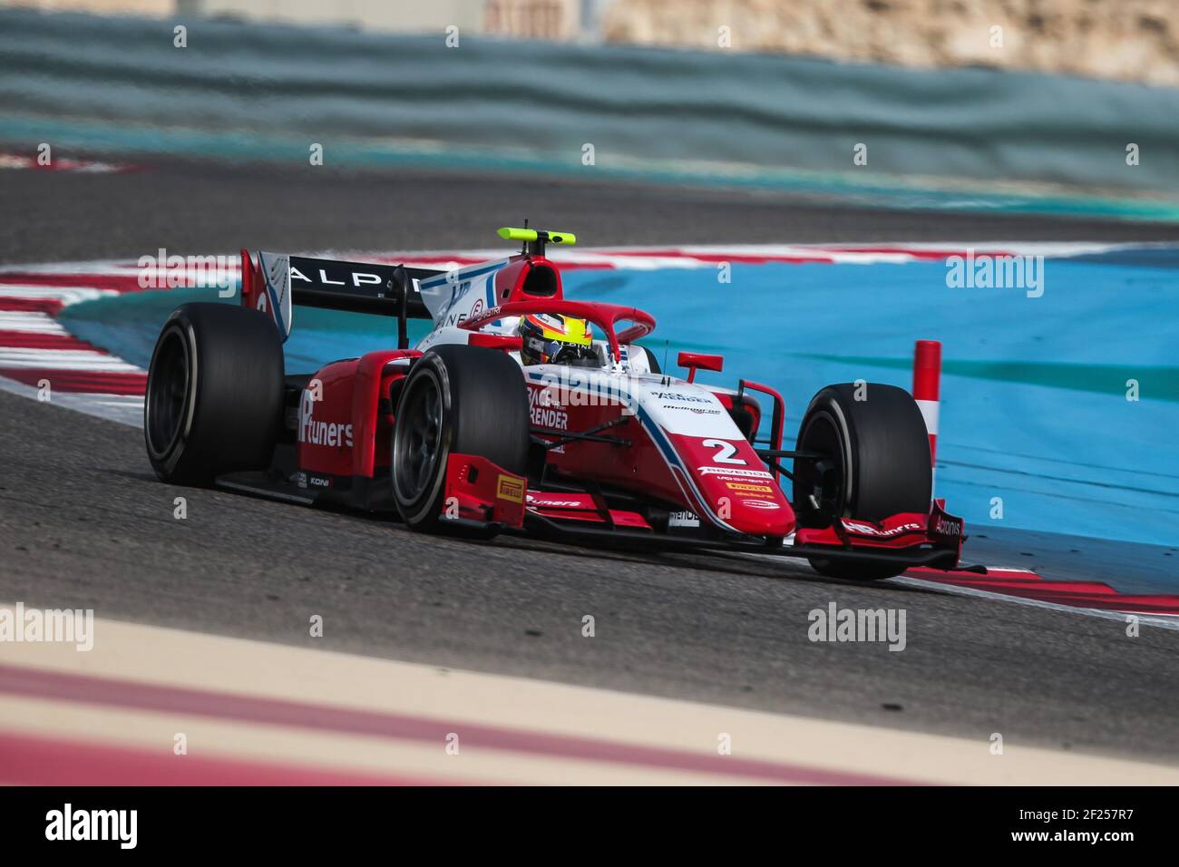 02 Piastri Oscar (aus), Prema Racing, Dallara F2, azione durante il Campionato FIA Formula 2 2021 prova pre-stagione dall'8 al 10 marzo 2021 sul circuito Internazionale del Bahrain, a Sakhir, Bahrain - Foto Diederik van der Laan / Dutch Photo Agency / DPPI / LiveMedia Foto Stock