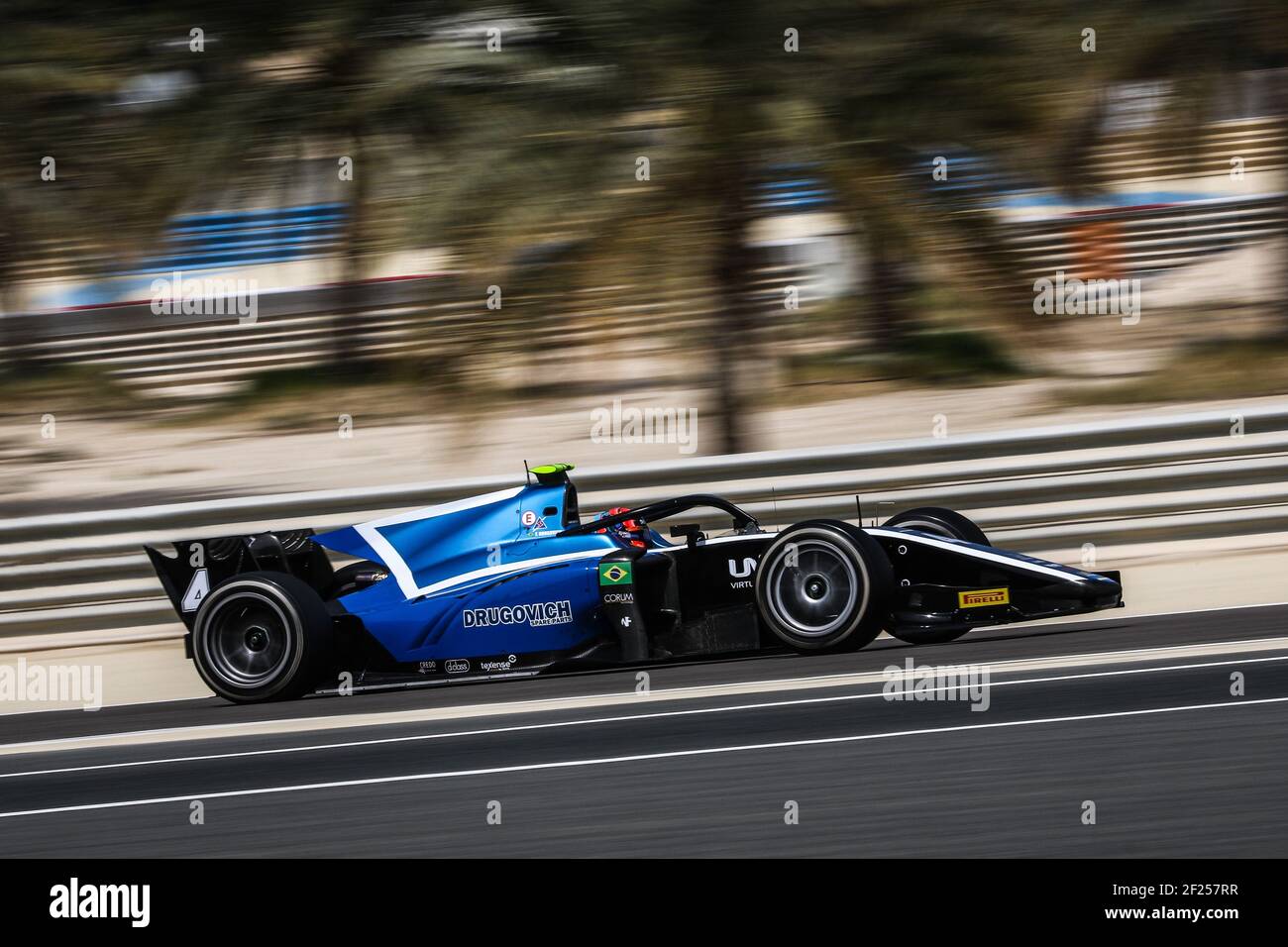 04 Drugovich Felipe (bra), UNI-Virtuosi Racing, Dallara F2, azione durante il Campionato FIA Formula 2 2021 test pre-stagione dall'8 al 10 marzo 2021 sul circuito Internazionale del Bahrain, a Sakhir, Bahrain - Foto Diederik van der Laan / Dutch Photo Agency / DPPI / LiveMedia Foto Stock