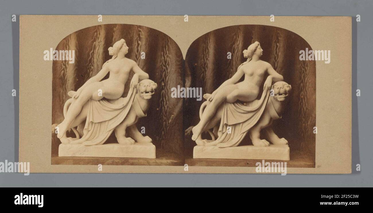 Scultura della dea greca Ariadne su una pantera; Ariadne.. Foto Stock