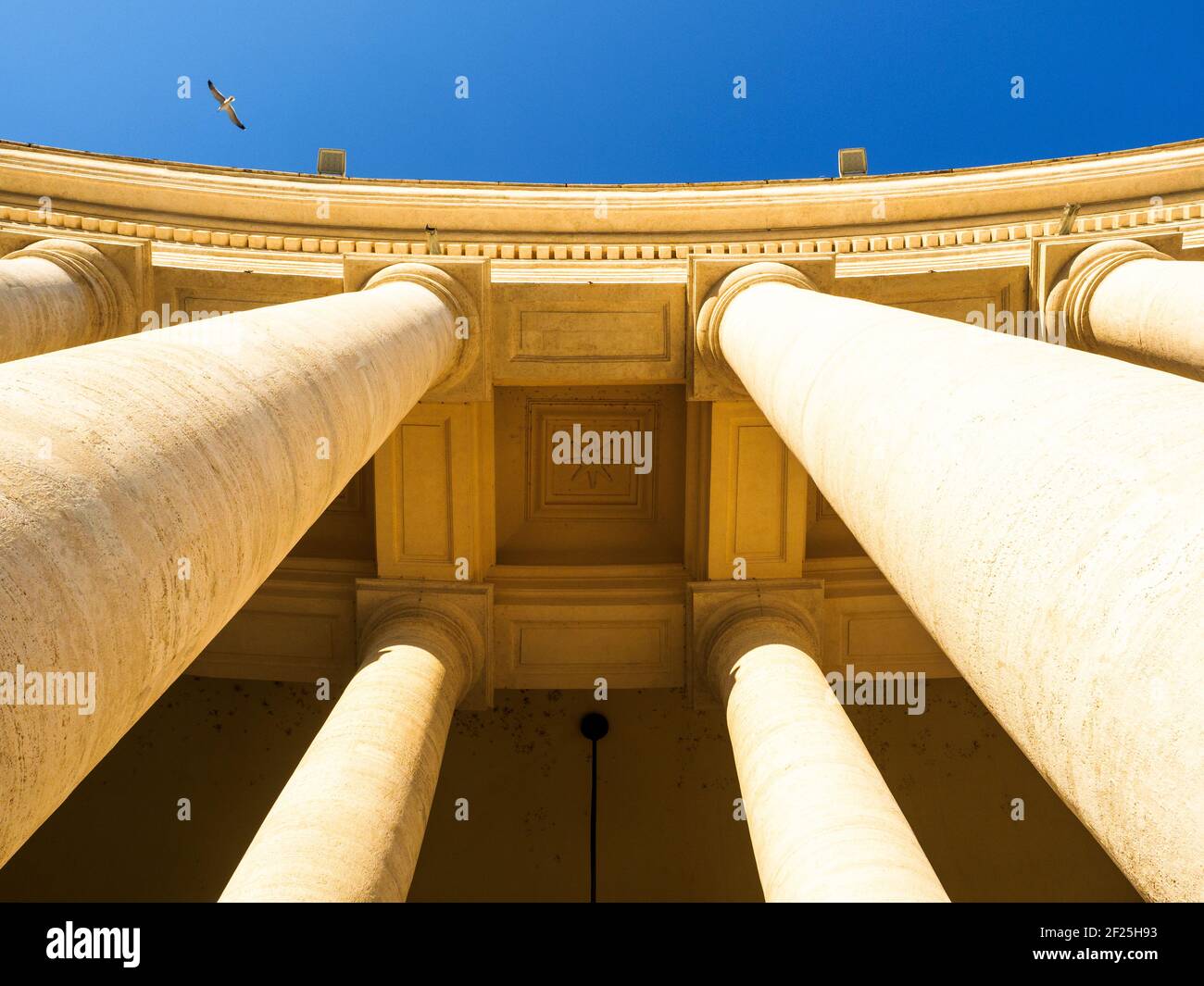 Particolare del Colonnato di Piazza San Pietro - Roma, Italia Foto Stock