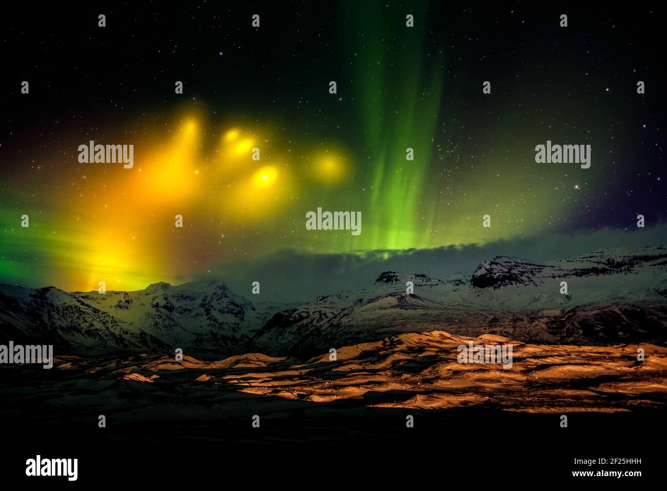 L'aurora boreale mostrò agli alieni la strada Foto Stock