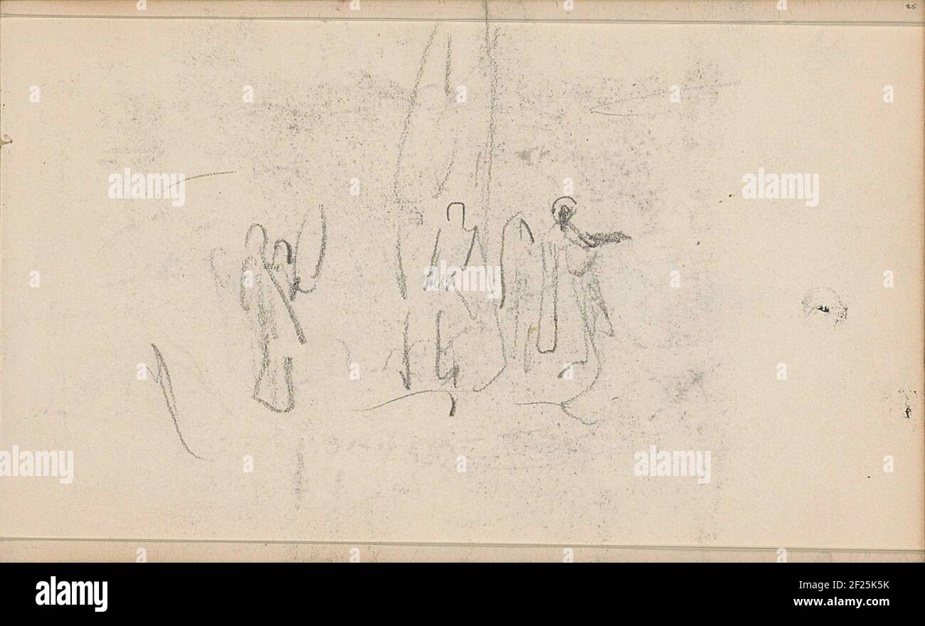 Figuurstudies van Algerijnen.pagina 25 da un libro di 31 fogli. Foto Stock