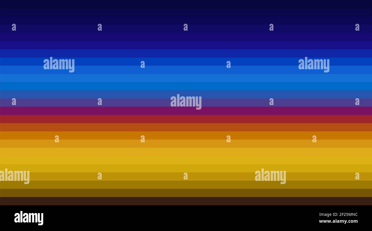 Astratto semplice sfondo a righe in blu, rosso e oro. Motivo grafico Foto Stock