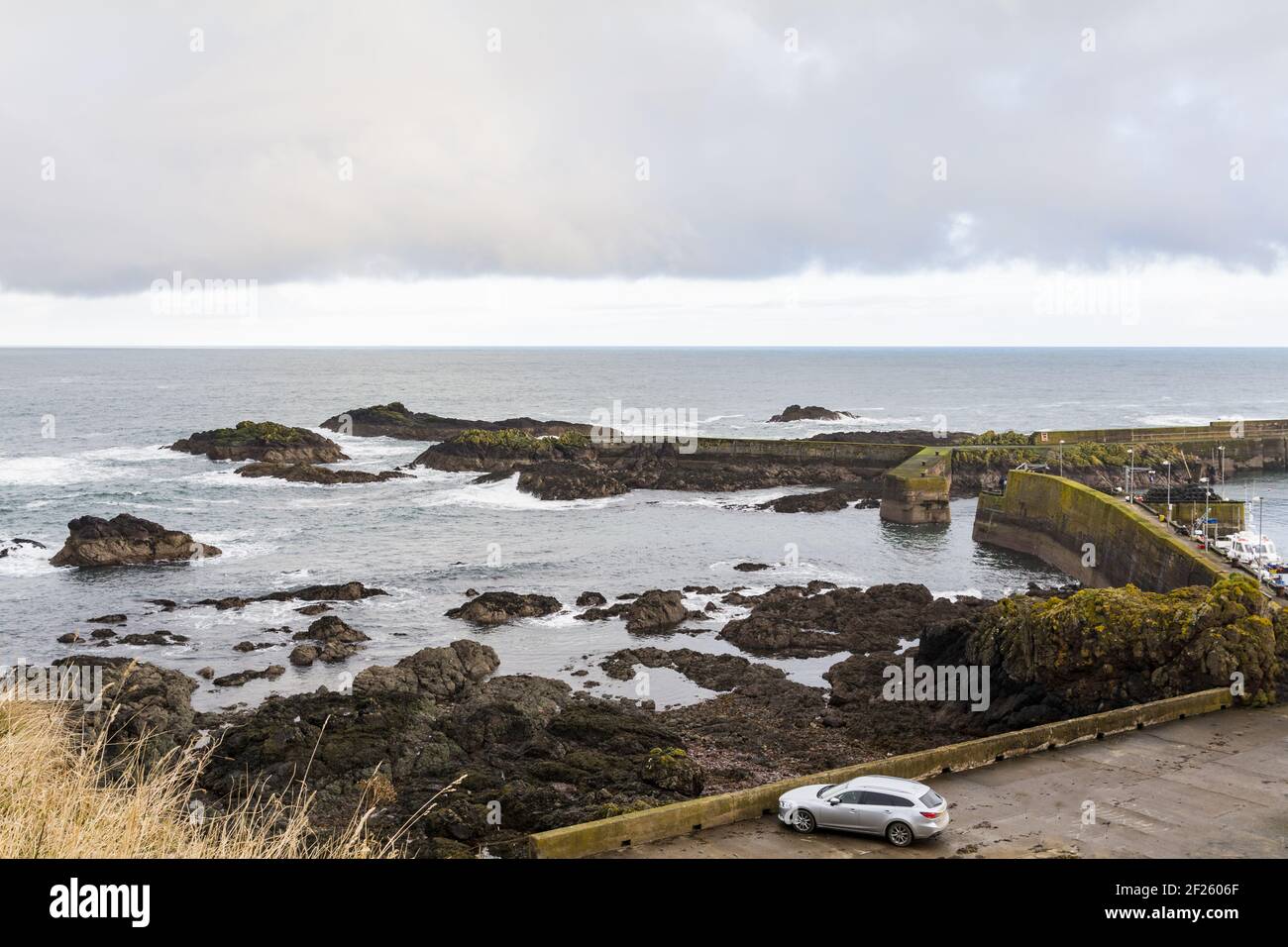 Ingresso roccioso St Abbs, Scozia Foto Stock