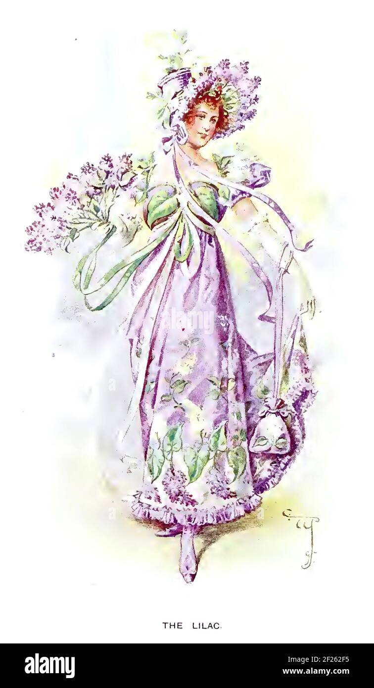 Charles William Pitcher conosciuto anche come Wilhelm flower Fairy folk Illustrazione - il Lilac Foto Stock