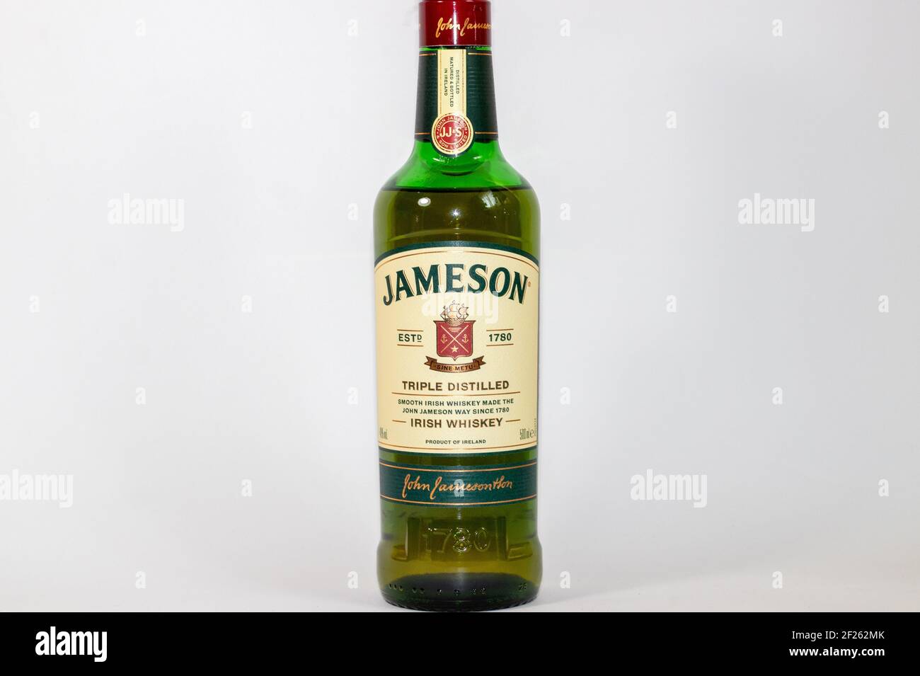 Grodno, Bielorussia - 01.22.2021: Irish Whiskey Jameson Triplo distillato Foto Stock