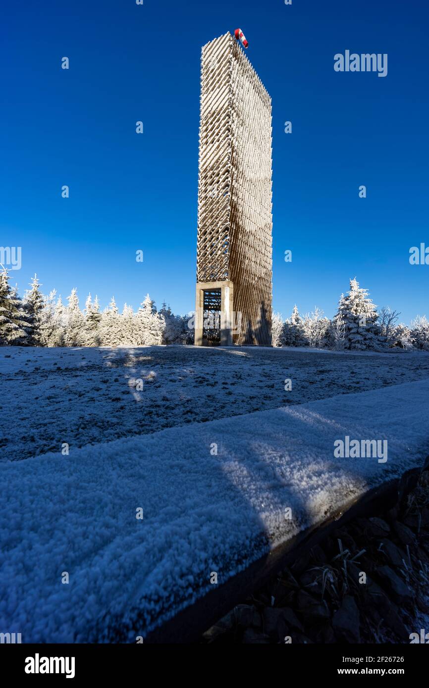 Torre di osservazione, Velka Destna, le montagne Orlicke, Boemia Orientale, Repubblica Ceca Foto Stock