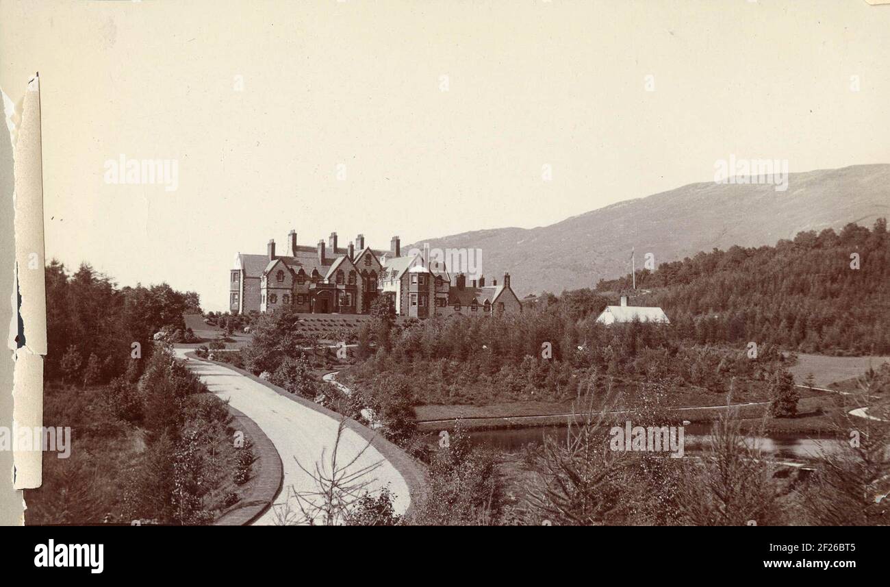 Glencoe House, Scozia nel 1905, costruita da Lord Strathcona nel 1895 Foto Stock