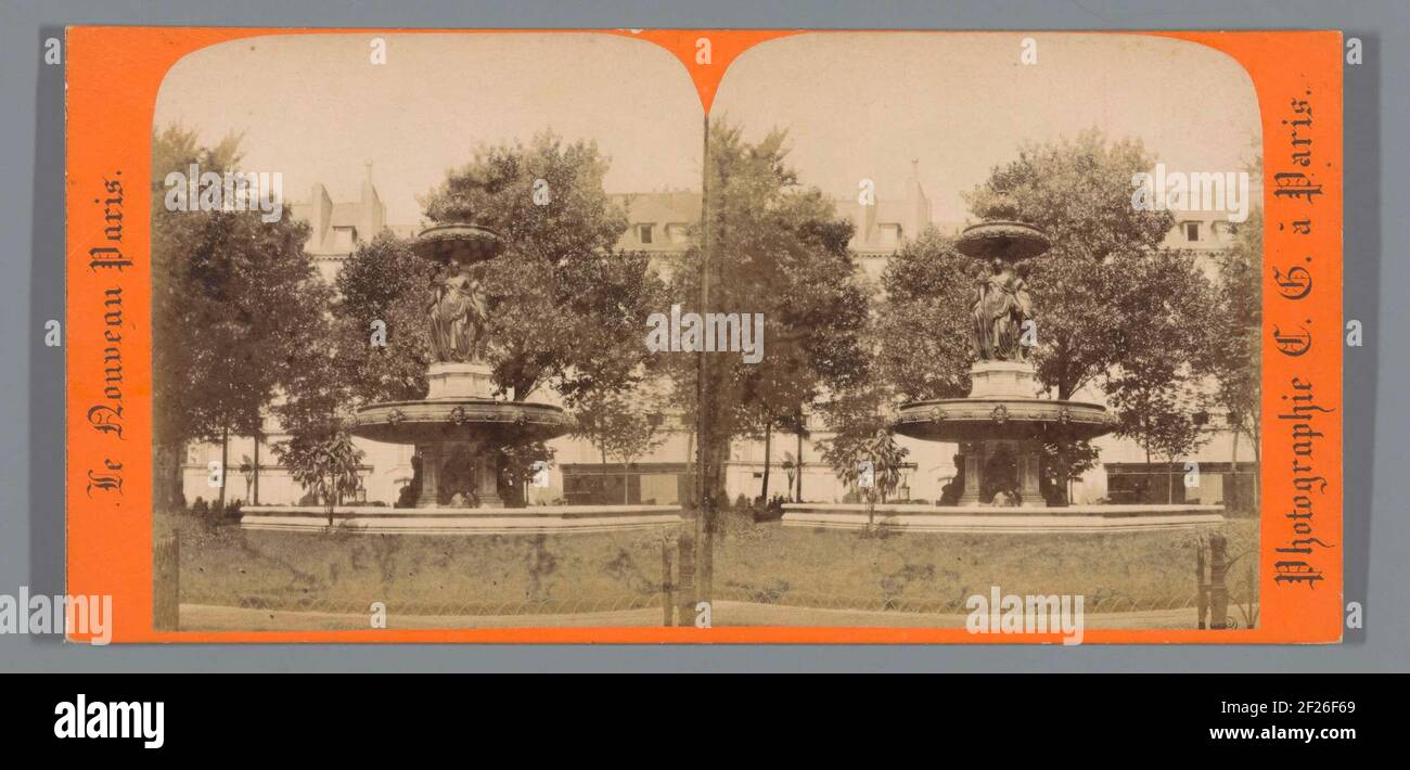 Fontaine Louvois te Porijs; la nuova Parigi .. Foto Stock