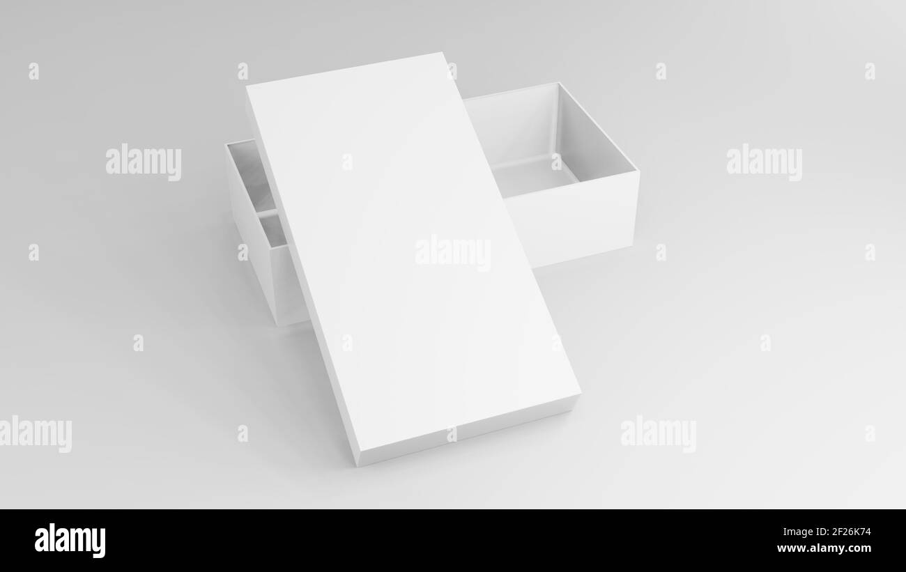 Box Mockups confezione vuota rendering 3d Foto Stock