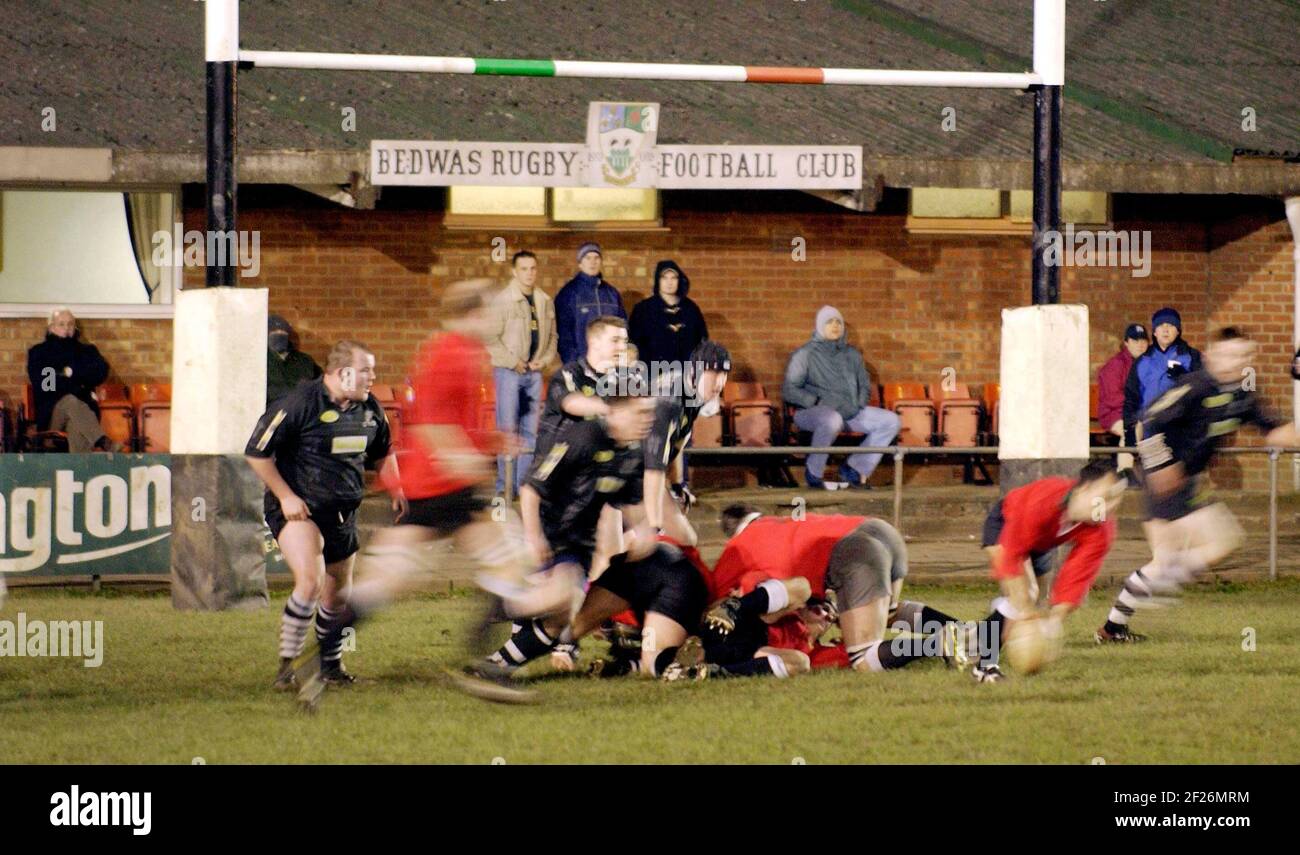 WALSH LEAGUE DIVISION 1 BEDWAS XV V TREORCHE AT BRIDGE FIELD 19/2/2003 FOTO DAVID ASHDOWNRUGBY Foto Stock