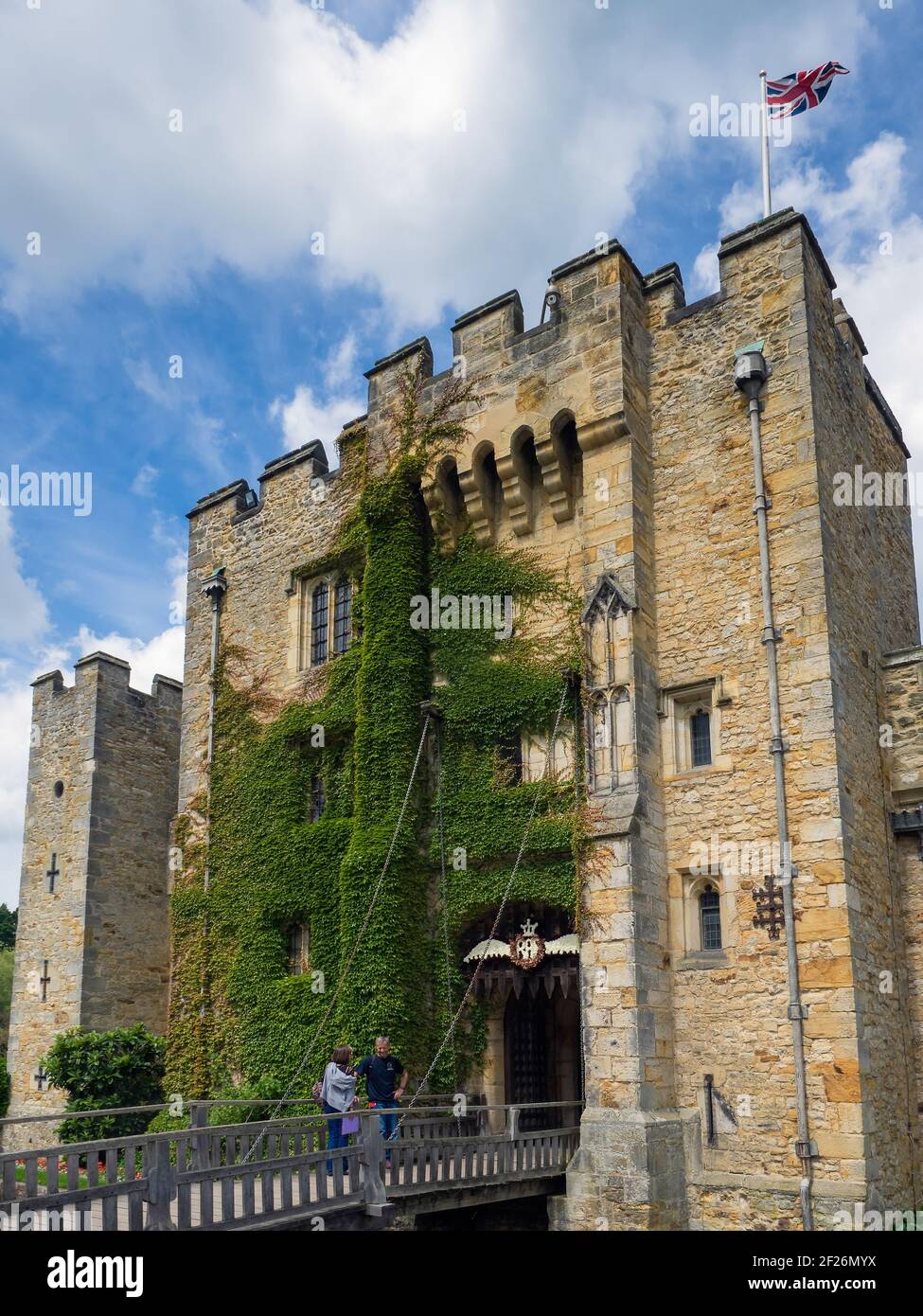 Vista del castello di Hever in Hever Kent Foto Stock