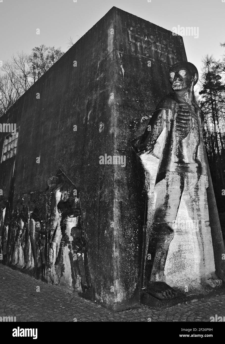 Monumento a Bittermark in serata, artista Karel Niestrath, Dortmund, Germania, Europa Foto Stock