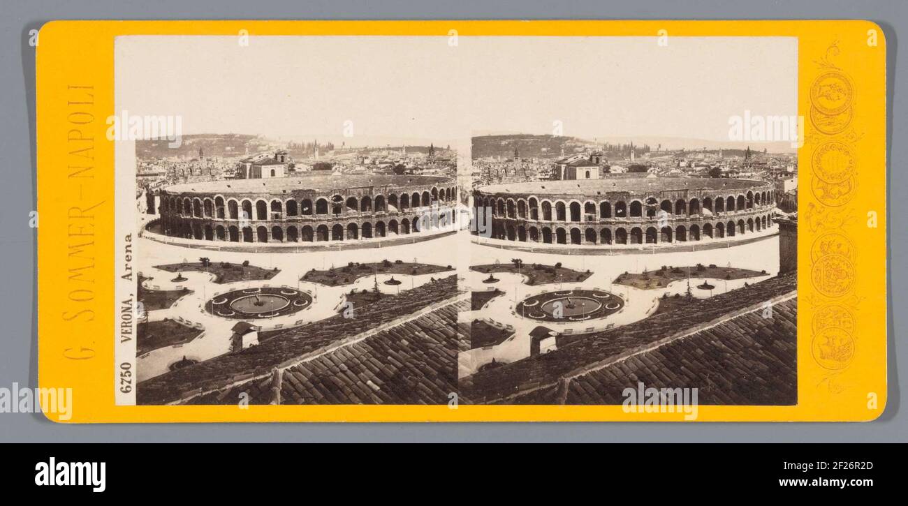 Vista sull'arena di Verona; Verona, Arena .. Foto Stock