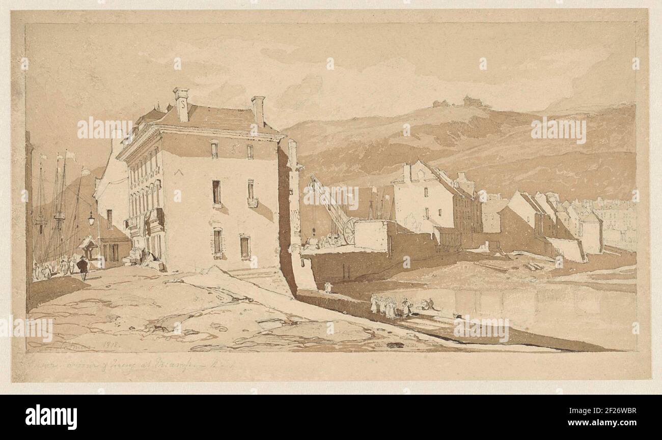 Inlandhaven e Kade te Fécamp .. Foto Stock