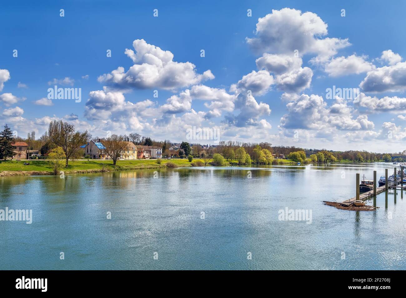 Fiume Saone, Francia Foto Stock