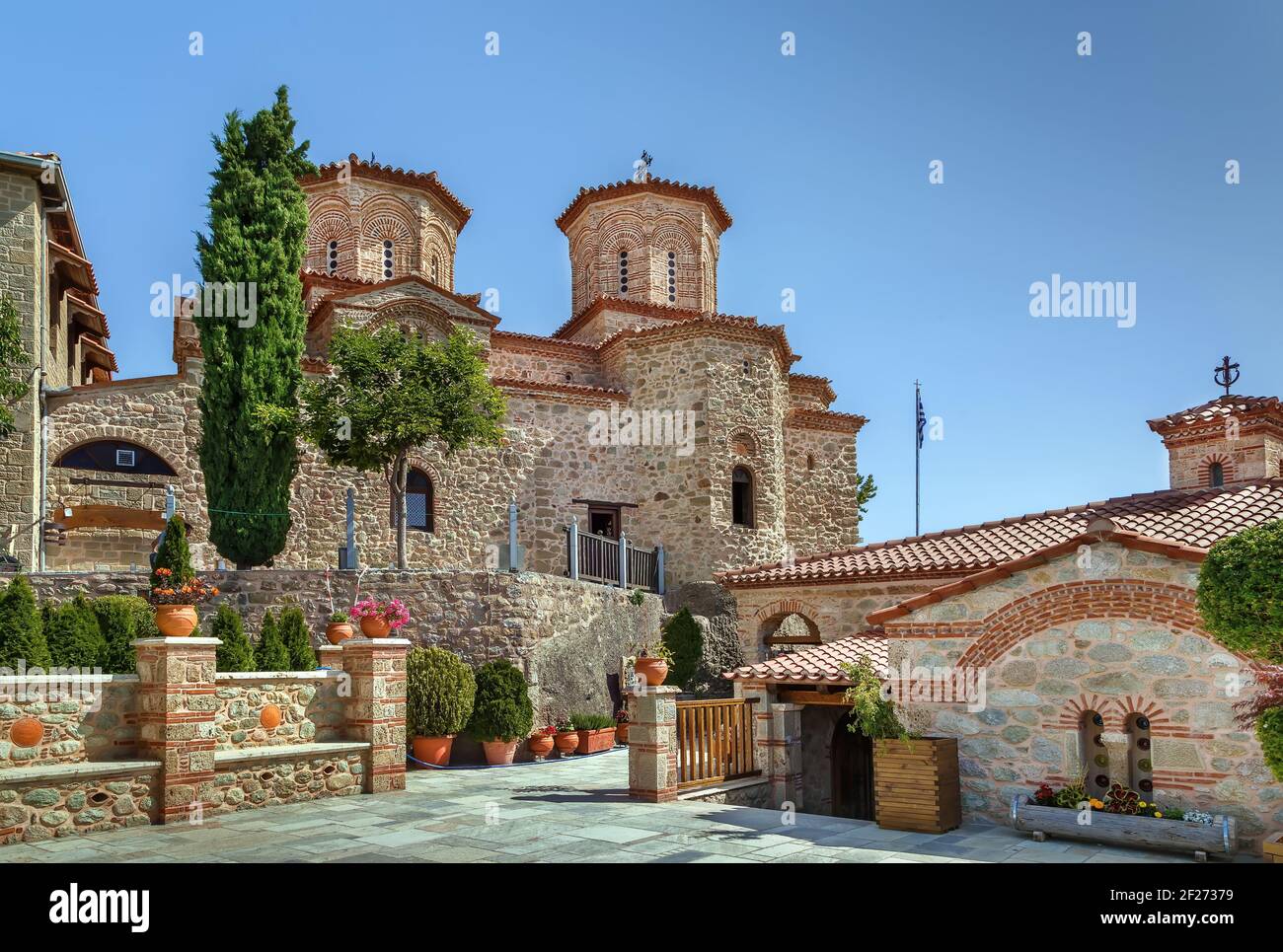 Monastery of Varlaam in Meteora, Greece Foto Stock