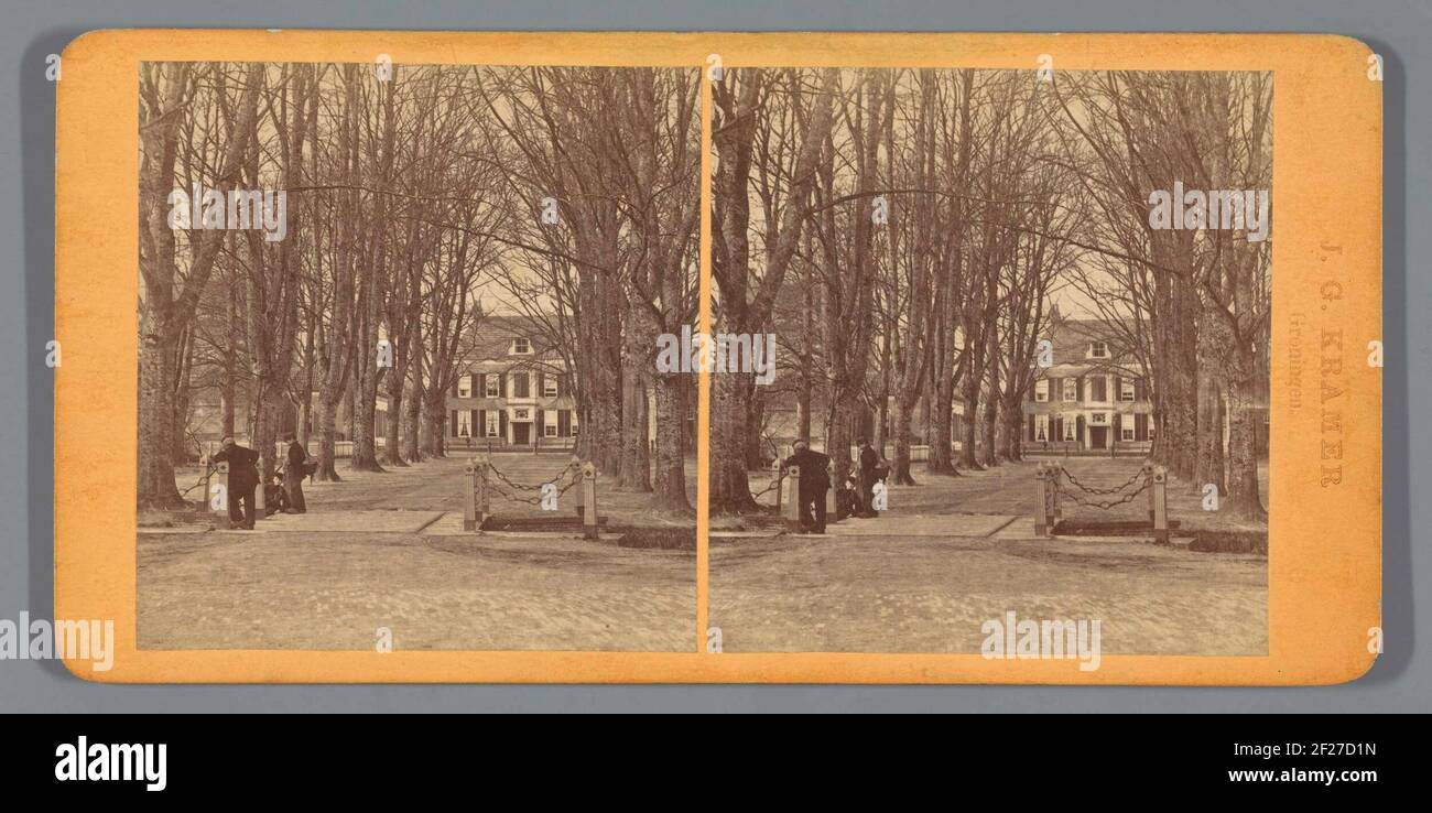 Vista della Casa di governo su Drosterlaan, Assen, Paesi Bassi .. Foto Stock