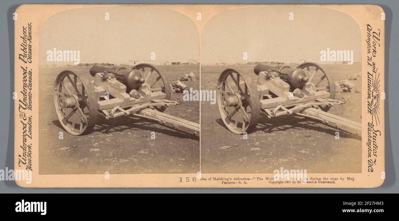 Uno dei difensori di Mafeking - 'il lupo' 16-lb Gun fatto durante l'assedio dal maggiore Panzera - S.A... Foto Stock