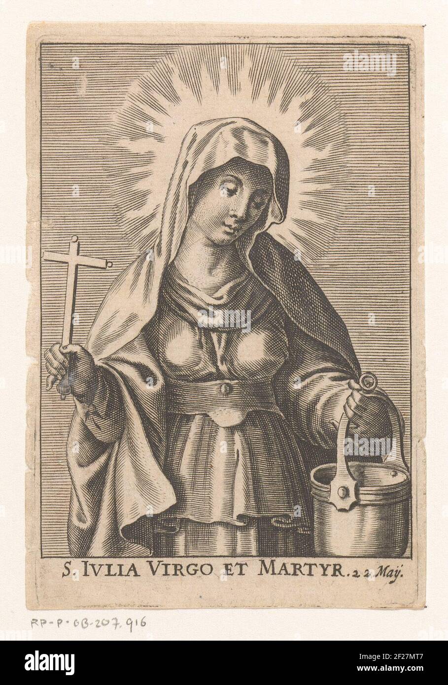 Santa Giulia dalla Corsica; S. Iulia Virgo e Martire; Sacre vergini. Titolo e Nome giorno nel sottomarino. Foto Stock