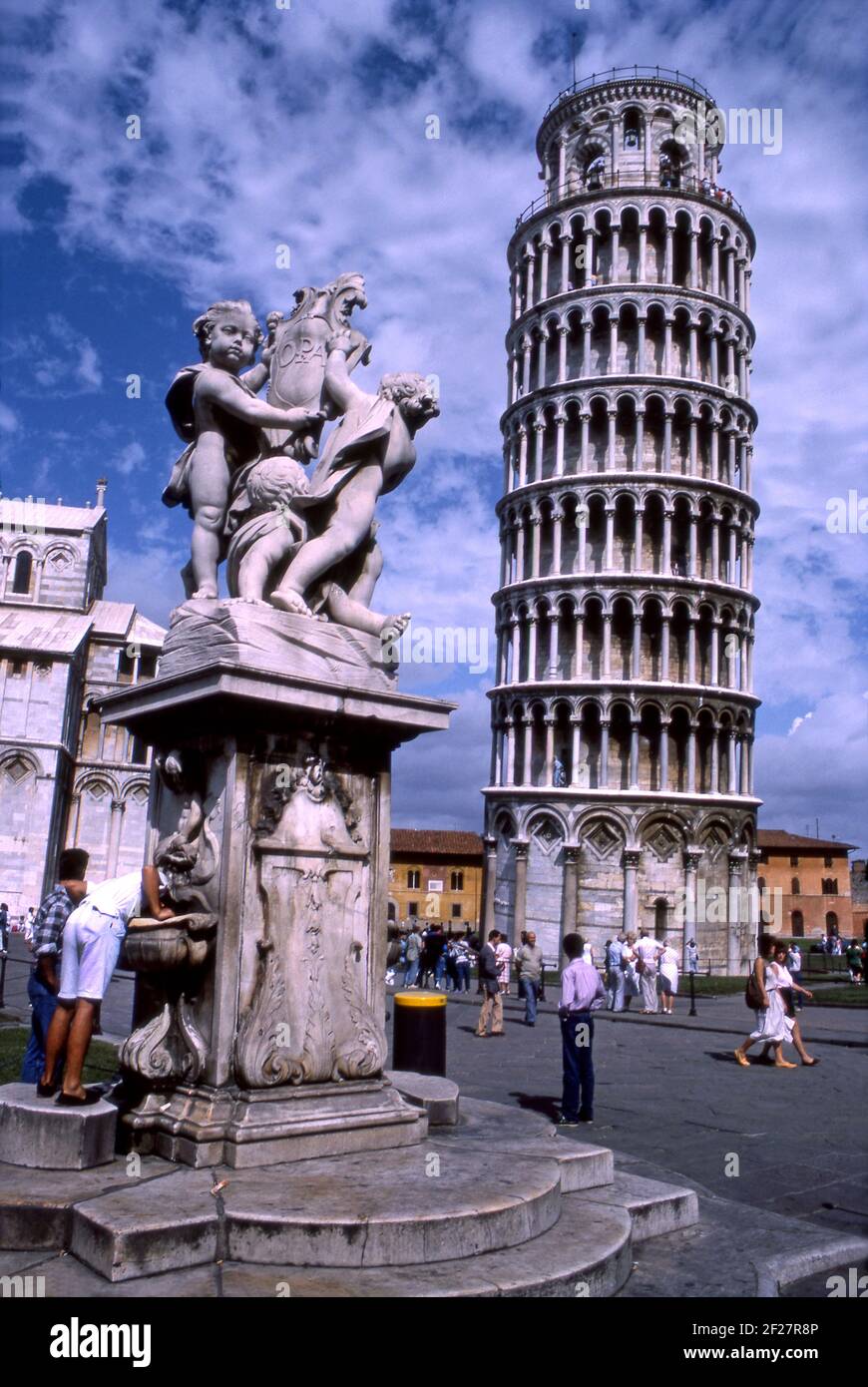 La Torre Pendente di Pisa, Italia Foto Stock