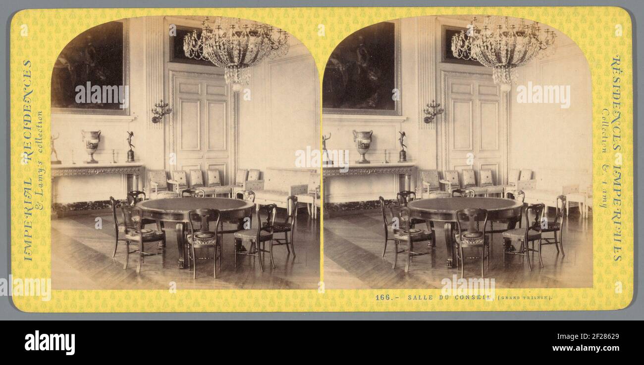 Sala del Consiglio nel Grand Trianon; Salle du Conseil, (Grand Trianon); residenze imperiali .. Foto Stock