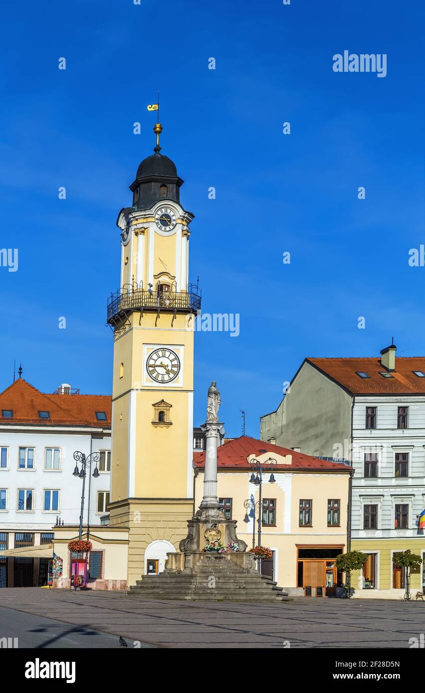 Torre dell'orologio, Banska Bystrica, Slovacchia Foto Stock