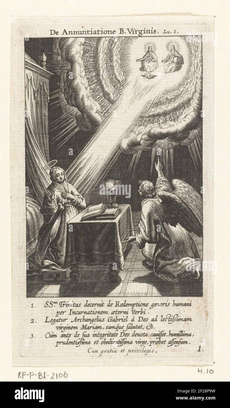 La dichiarazione; Annunciazione della Madre; la passione e la morte della vita di Gesù Cristo .. Foto Stock