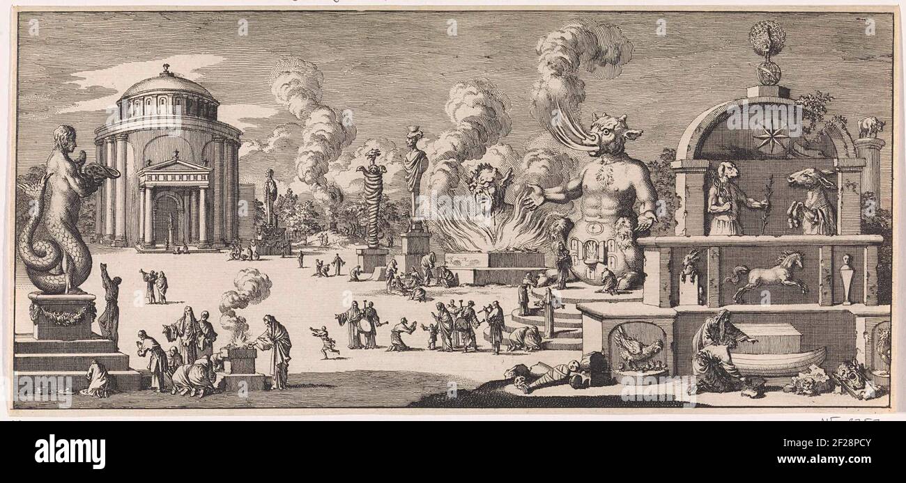 Gli dei egiziani, siriani, babilonesi e samaritani degli Ebrei e degli Ebrei adorarono .. Foto Stock