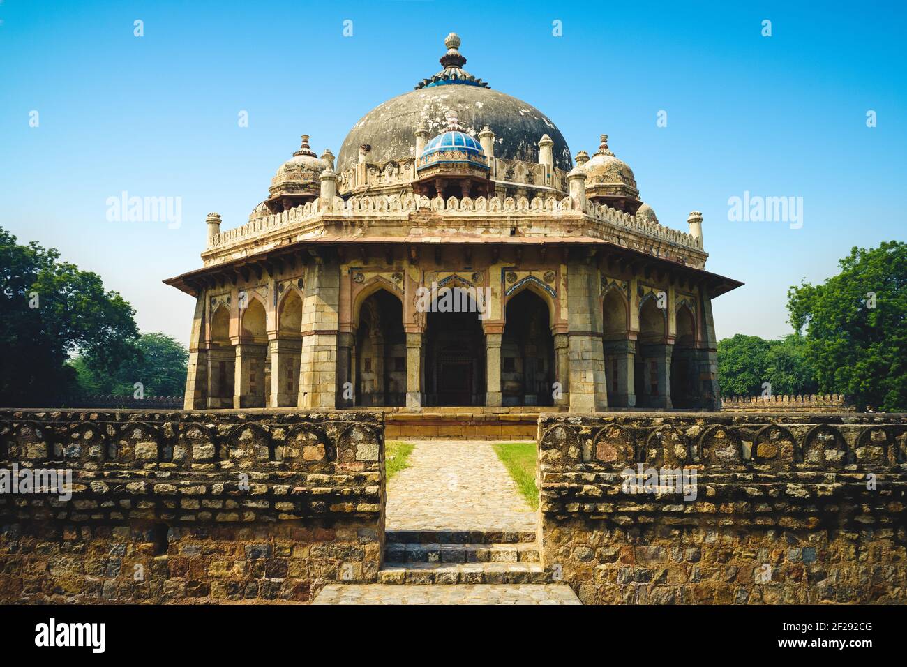 Tomba della nobile Isa Khan Niazi a Nuova delhi, india Foto Stock