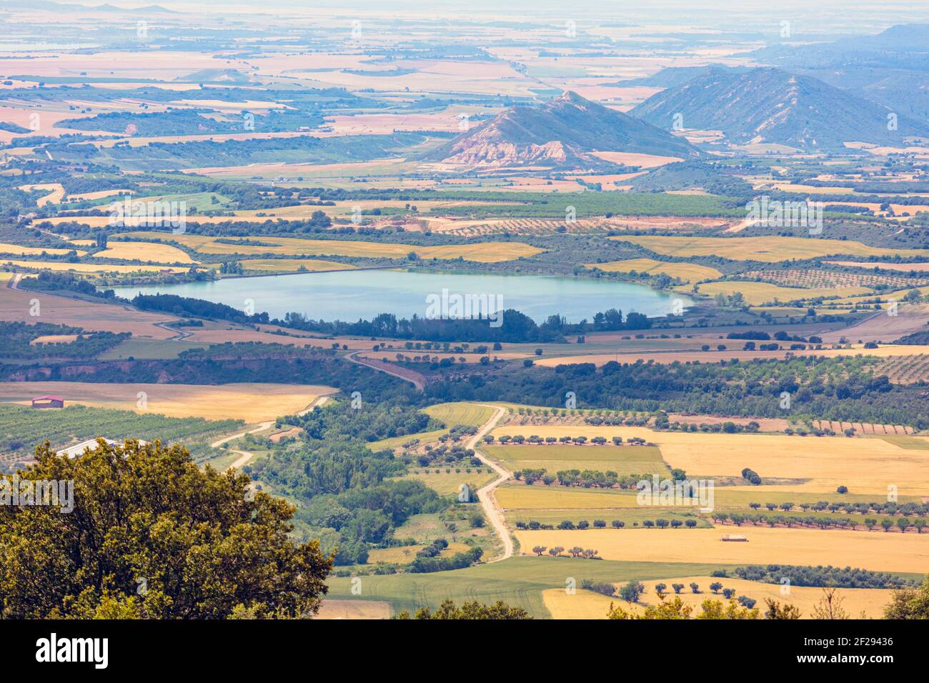 Embalse de Las Navas. Lago artificiale di Las Navas, vicino a Loarre, provincia di Huesca, Aragona, Spagna Foto Stock