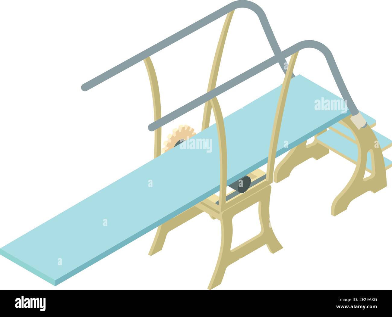 Icona del trampolino. Isometrica dell'icona vettoriale per immersione subacquea per il web design isolato su sfondo bianco Illustrazione Vettoriale