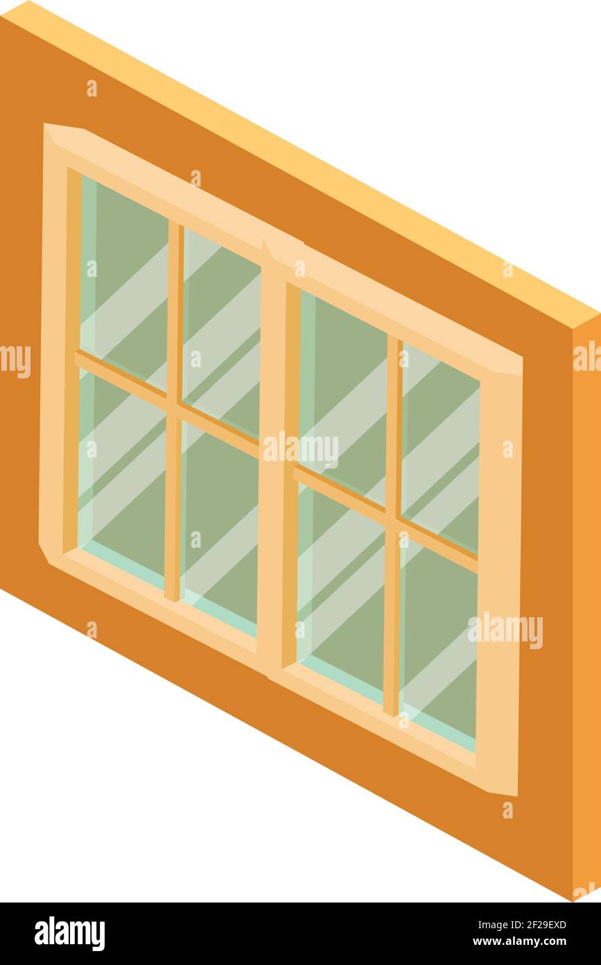 Icona della finestra di Office. Illustrazione isometrica dell'icona del vettore della finestra dell'ufficio per il Web Illustrazione Vettoriale