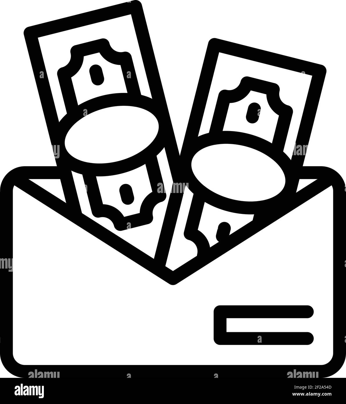 Icona del trasferimento di denaro in contanti. Profilo icona vettore di denaro per il trasferimento di denaro per il web design isolato su sfondo bianco Illustrazione Vettoriale