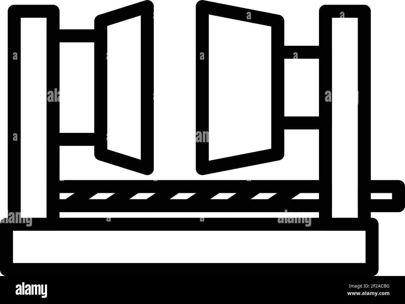 Icona della pressa in fabbrica. Icona vettoriale macchina stampa di fabbrica per il web design isolato su sfondo bianco Illustrazione Vettoriale