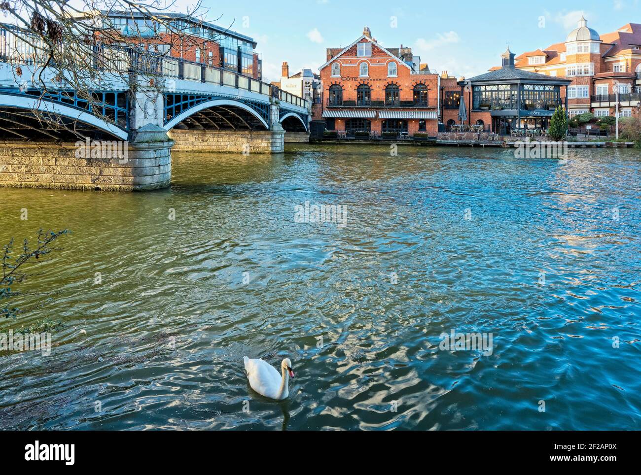 Il fiume Tamigi a Windsor Foto Stock