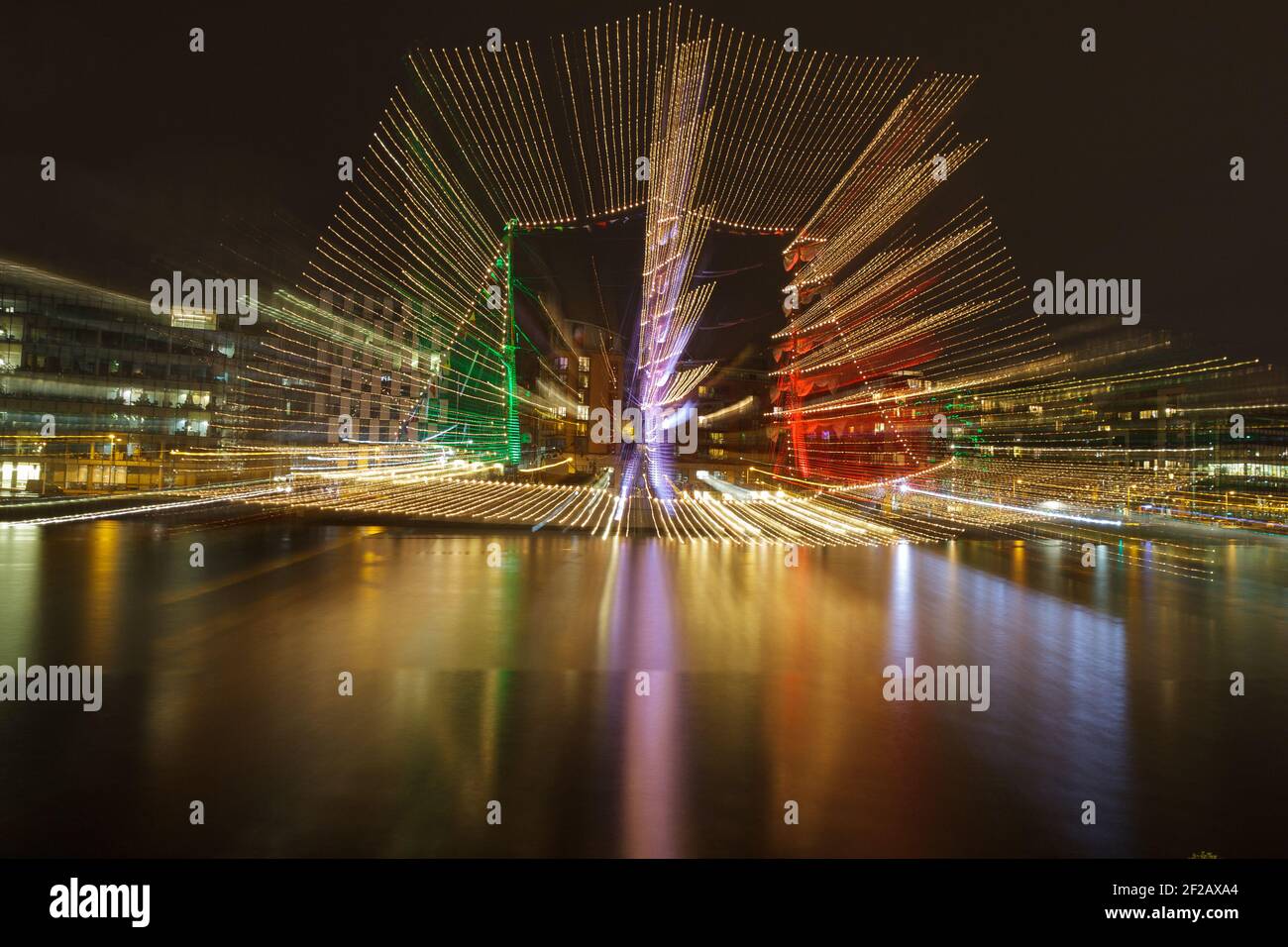 Nave alta di notte - astratto Foto Stock