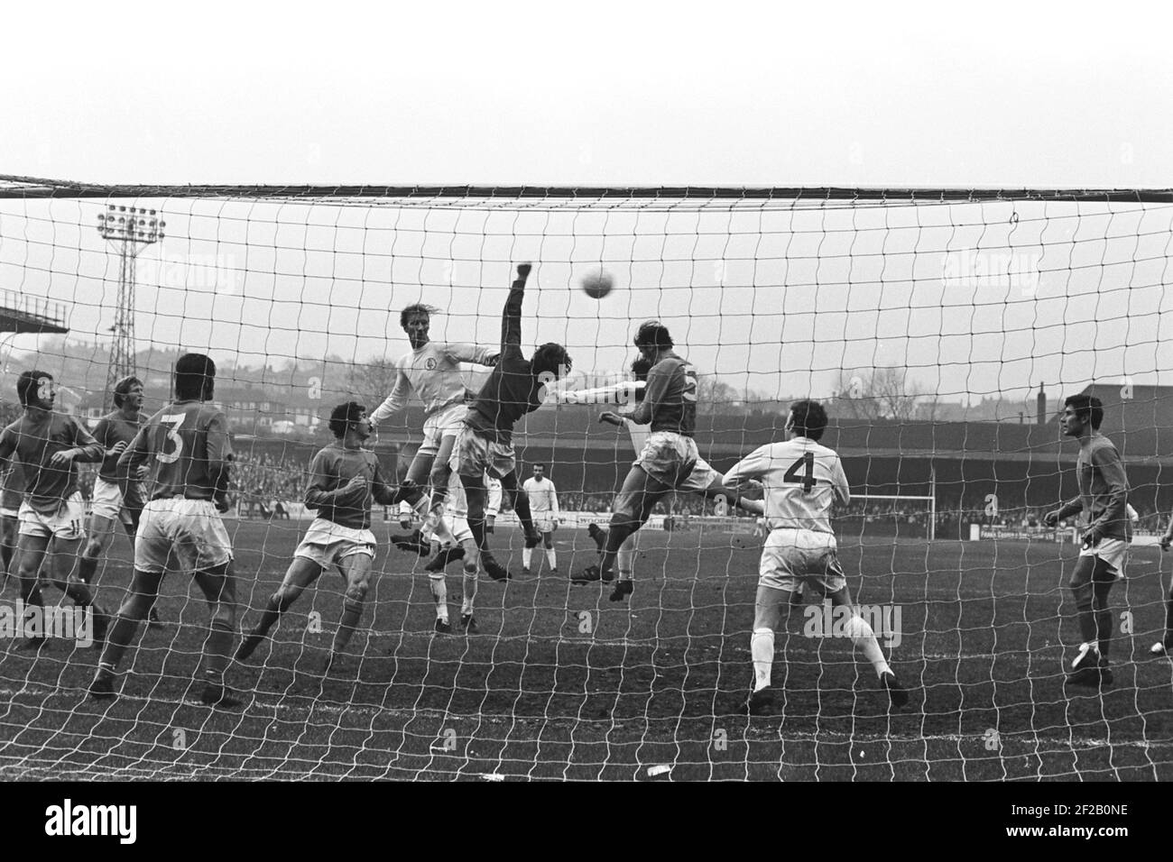 Leeds / Man City aprile 1970 Foto Stock