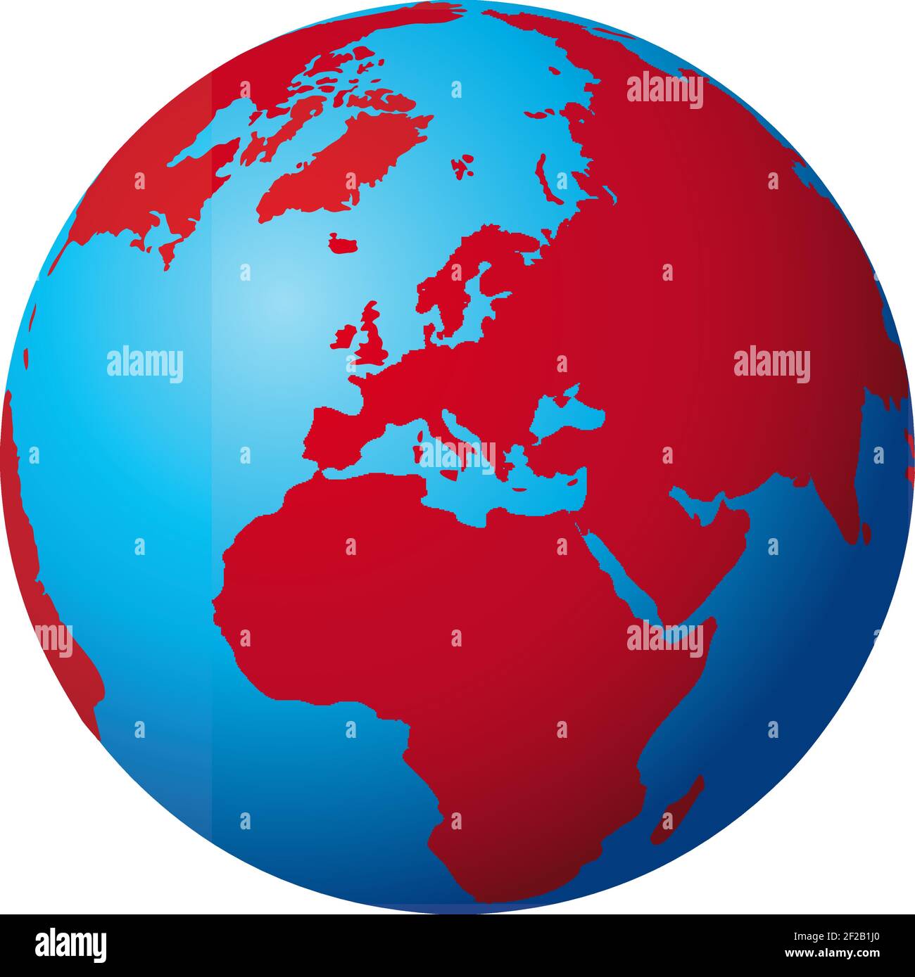 Illustrazione vettoriale che raffigura il mondo. Il globo terrestre, la terra vista dallo spazio. Illustrazione Vettoriale